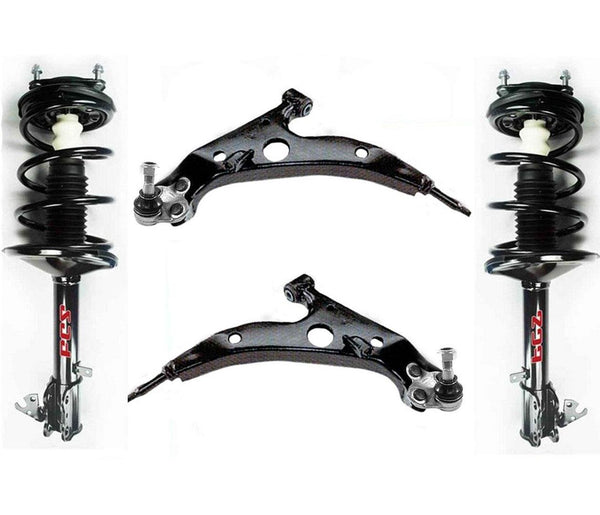 Front Struts & Lower Arms W/ BJ Fits Toyota RAV4 96-00 4 Door With 16 Inch Rim