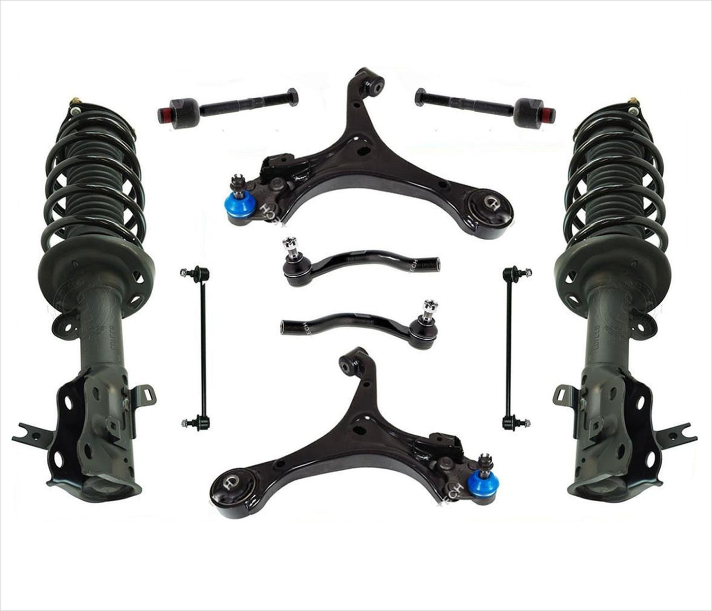 Front Struts Control Arms Tie Rods Sway Bar For Honda Civic 2012-2015 4 Doors