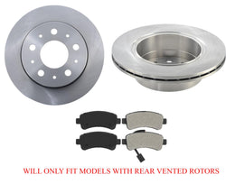 Rear VENTED Brake Rotors Pads Fits For 2014-2020 Ram Promaster 1500 2500 3500 3p