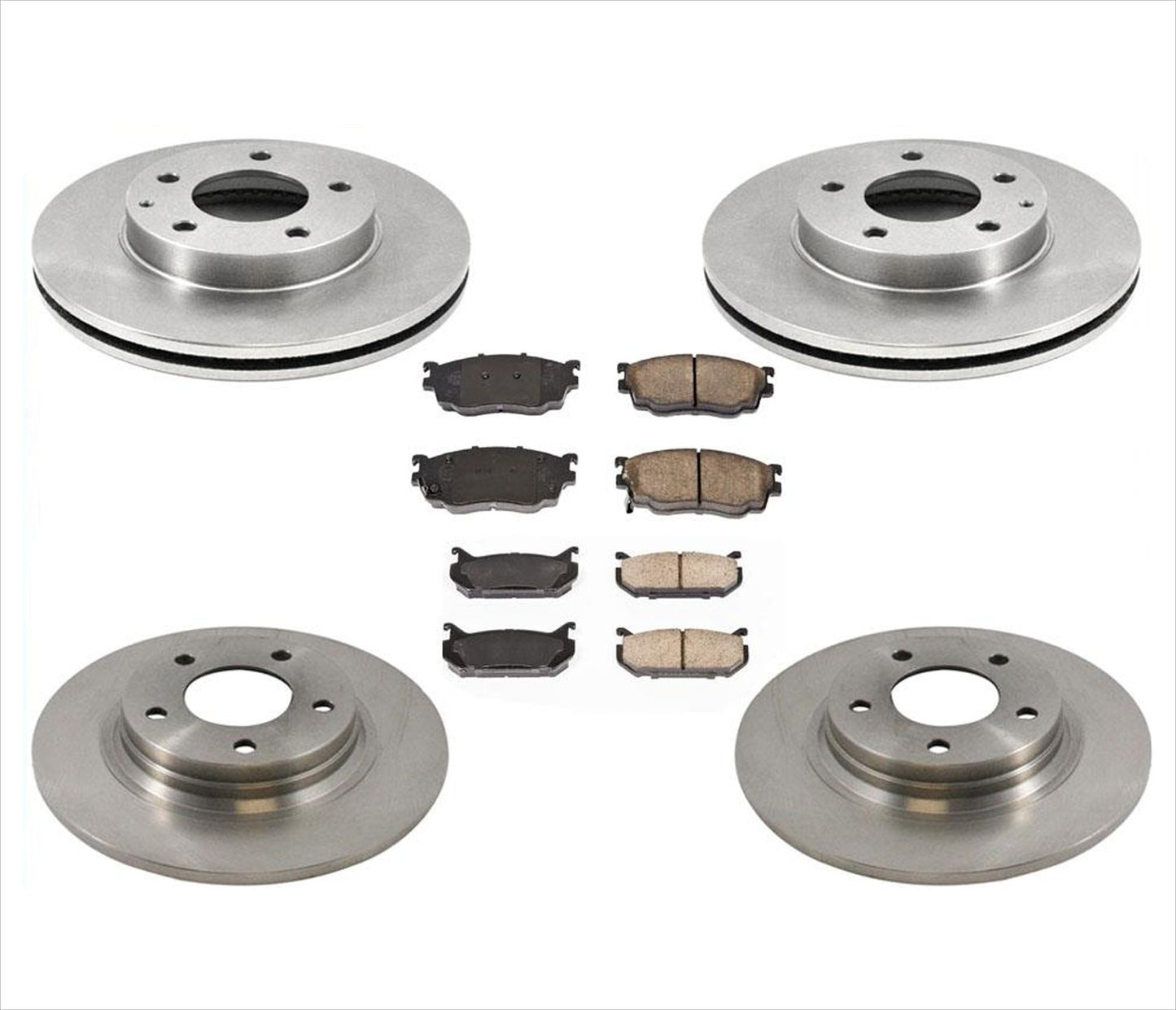 Compatible con rotores y pastillas de freno delantero y trasero Mazda V6 2.5L 626 98-02 con disco W Rr.