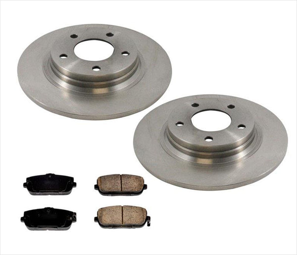 Fits For 2006-2015 Miata MX5 Rear Brake Rotors Ceramic Brake Pads 3pc Kit