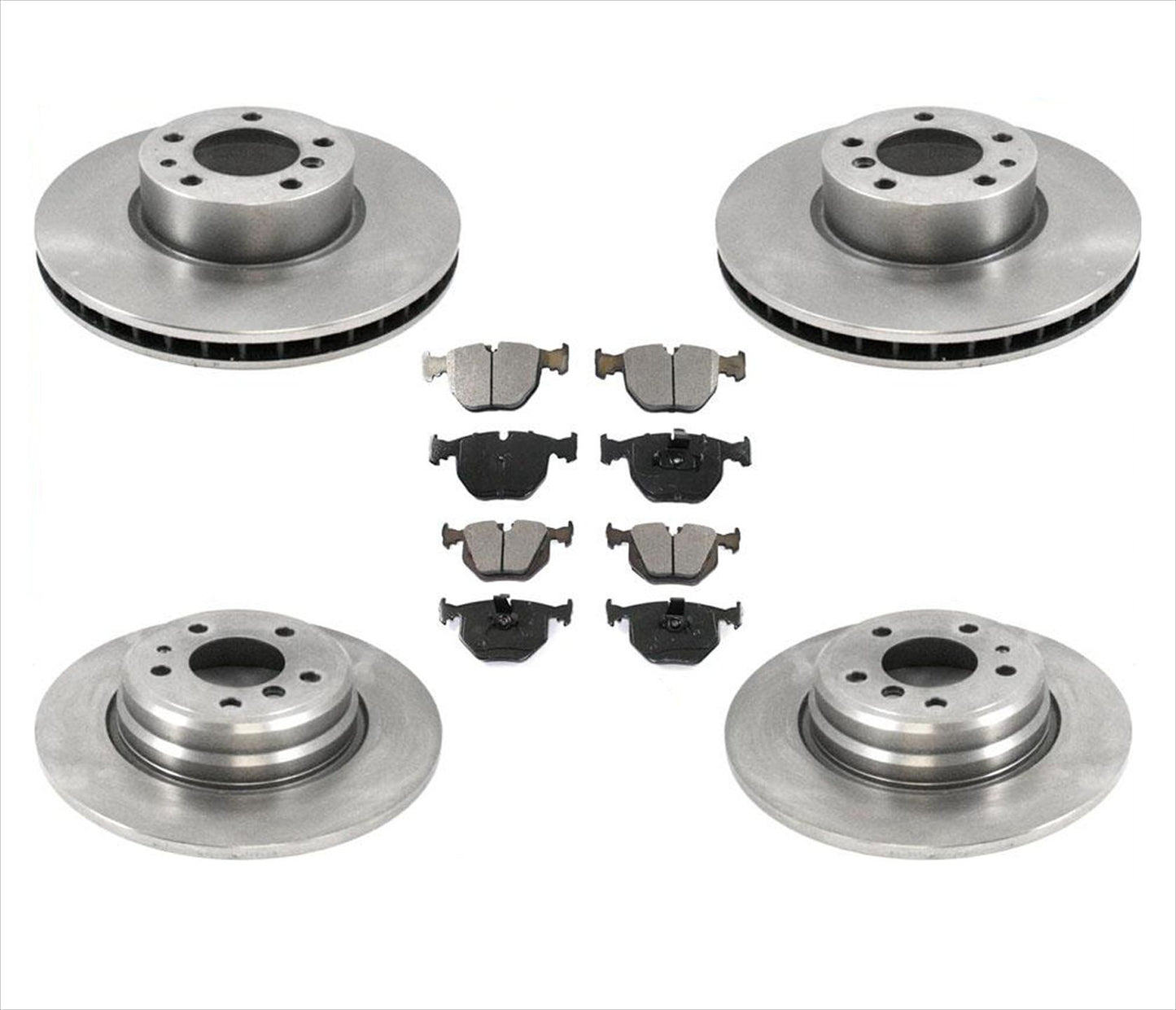 Rotores de freno de disco delantero y trasero y pastillas de cerámica para BMW E38 740i 740iL E38 95-01