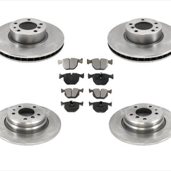 Front & Rear Disc Brake Rotors & Ceramic Pads For BMW E38 740i 740iL E38 95-01