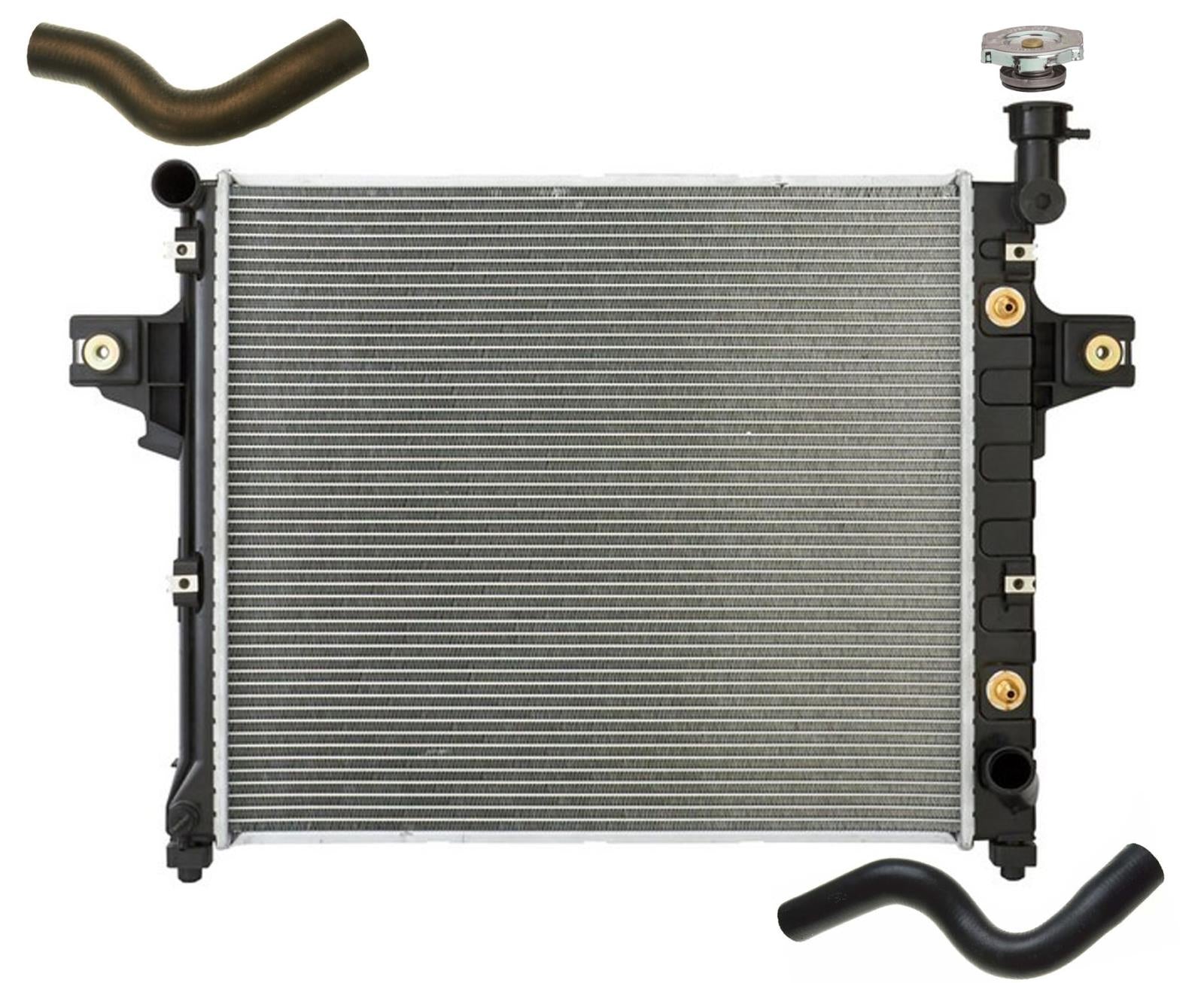 Radiator W Hoses & Cap Fits Jeep 2001-2004 Grand Cherokee 4.7L V8 REF 52079883AC