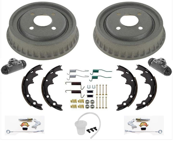 Tambores de freno trasero Zapatas de freno Hardware de resortes para Ford Mustang 1985-1993 Kit de 9 piezas