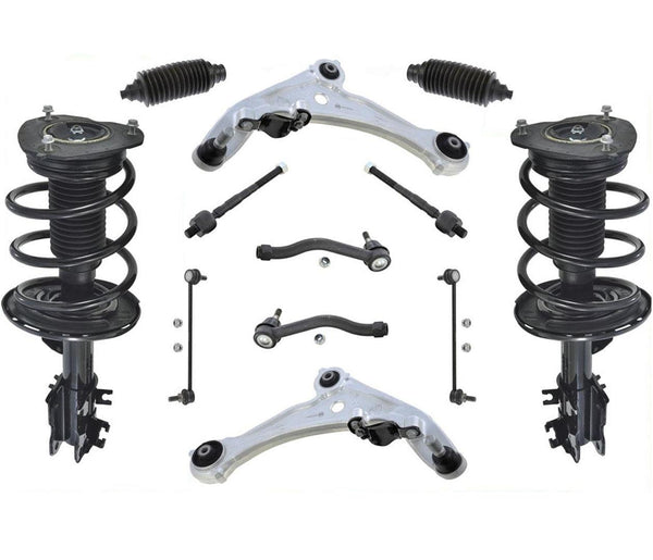 Kit de chasis y brazo inferior de puntales delanteros completos, 12 piezas para Altima 07-12 2.5L 4 CYL