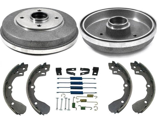 Rear Brake Drums and Shoes Springs No ABS for Kia Rio 01-02 Without ABS 4pc