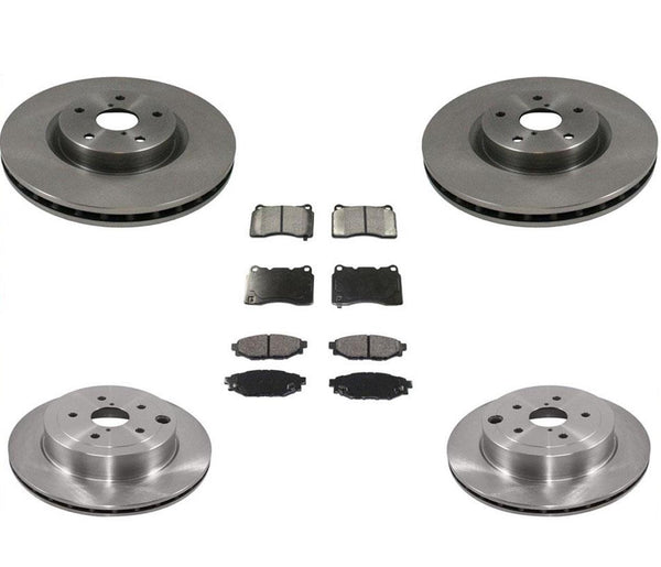 Front Rear Brake Rotors Brake Pads fits for Subaru WRX E257 2.5L Turbo 08-16