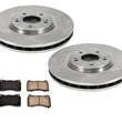 Fits 03-06 Lancer Evolution 2.0L TURBO (2) Front Brake Rotors & Ceramic Pads