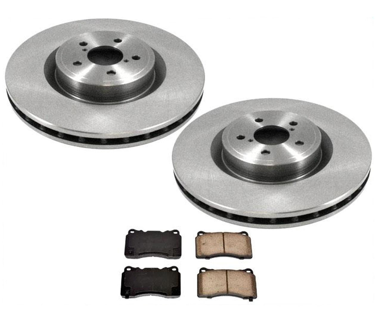 2 Front Brake Rotors & Ceramic Pads fits for 2004 Subaru WRX Sti 2.5L Turbo