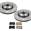 2 rotores de freno delantero y pastillas de cerámica para Subaru WRX Sti 2.5L Turbo 2004