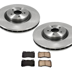 2 rotores de freno delantero y pastillas de cerámica para Subaru WRX Sti 2.5L Turbo 2004