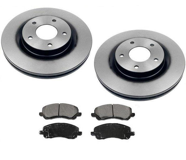 Front Brakes Disc Rotors Ceramic Pads 3pc for Mitsubishi Outlander 2007-2017