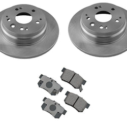 Fits 2001 2002 2003 Acura 3.2 CL (2) Rear Brake Rotors & Ceramic Pads
