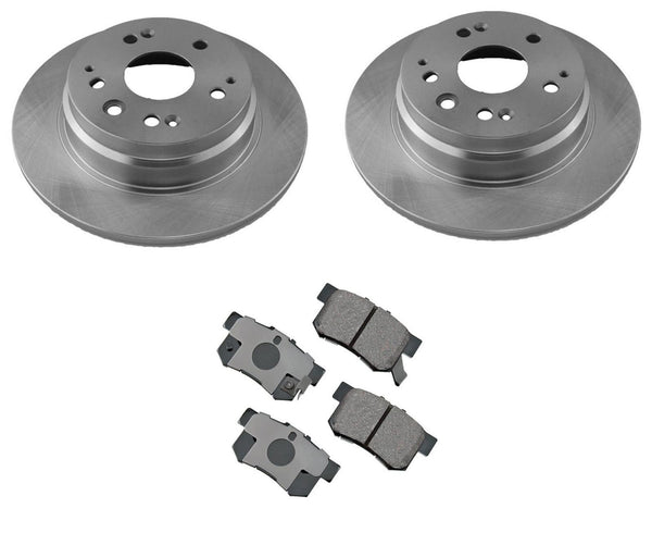 Fits 2001 2002 2003 Acura 3.2 CL (2) Rear Brake Rotors & Ceramic Pads