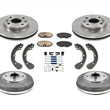 Rotors Pads Brake Drums Shoes Springs No ABS fits 01-02 Kia Rio Without ABS 7pc