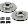 Fits For 2000 2001 2002 Kia Rio Front Disc Brake Disc Rotors With Ceramic Pads