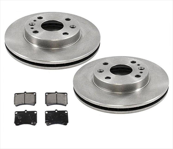 Fits For 2000 2001 2002 Kia Rio Front Disc Brake Disc Rotors With Ceramic Pads