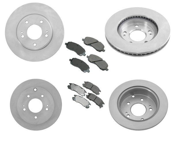 Front & Rear Rotors & Ceramic Brake For Mitsubishi Galant 2.4L 04 - 07