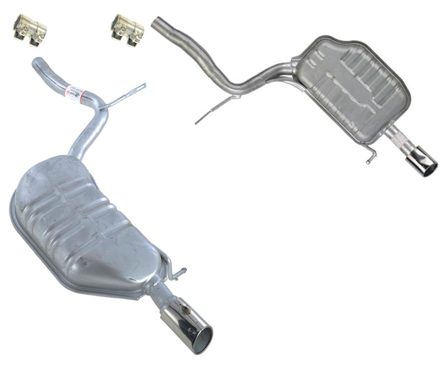 Rear Left & Right Muffler For All Wheel Drive 2005-2008 Audi A4 2.0L Quattro