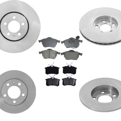 for 2000-2009 Golf With 288MM 11 17/64 Inch Front & Rear Rotors & Ceramic Pads
