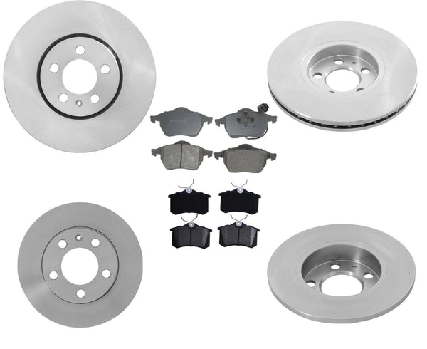 for 2000-2009 Golf With 288MM 11 17/64 Inch Front & Rear Rotors & Ceramic Pads