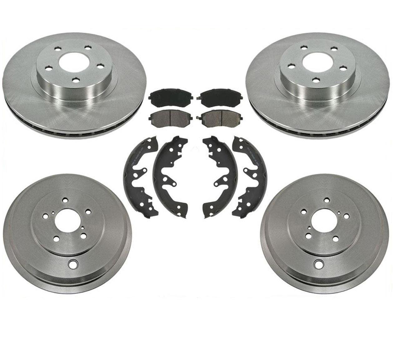 Pastillas de freno de rotores delanteros, tambores y zapatas traseras para Subaru Impreza 2.5L 2008