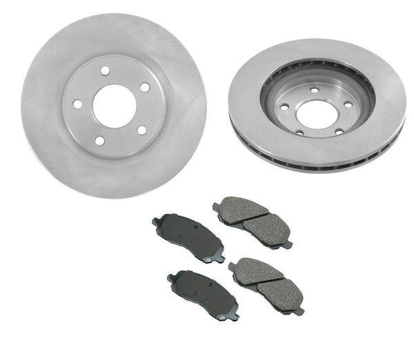 Fits 07-16 Jeep Compass Front Brake 11 9/16 4W Diameter Rotors & CERAMIC Pads