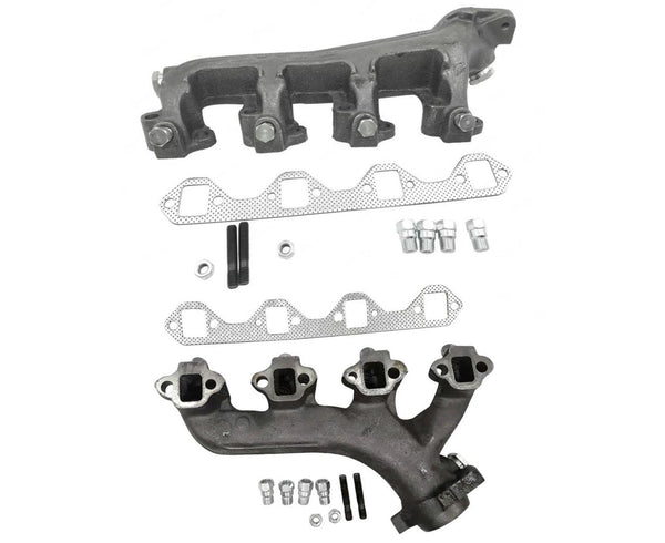 Exhaust Manifolds Left Right WGaskets For 1988-1996 Ford F150 Bronco 5.8L Engine
