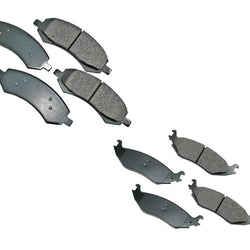 F & R Ceramic Brake Pads for 06-10 Dodge Ram 1500 & 07-09 Aspen Durango