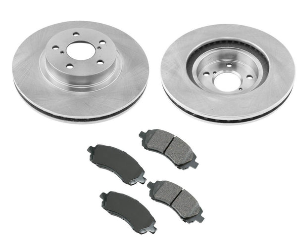 For 00-01 Impreza Sedan 2.2L With 10 7/8 Front Brake Rotors & Pads 4 Wheel Disc