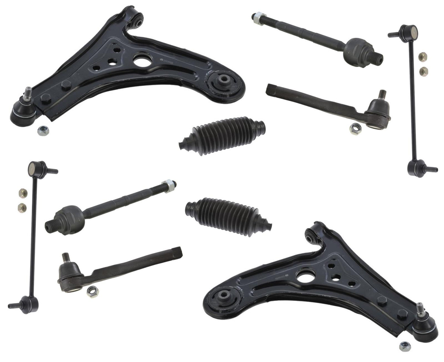 Fits Aveo & 5 Lower Control Arms Bushings & Lower Ball Joints Tie Rods Links 10P
