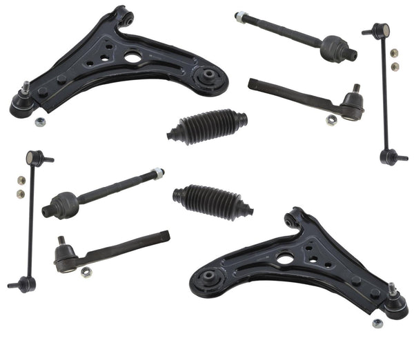 Fits Aveo & 5 Lower Control Arms Bushings & Lower Ball Joints Tie Rods Links 10P