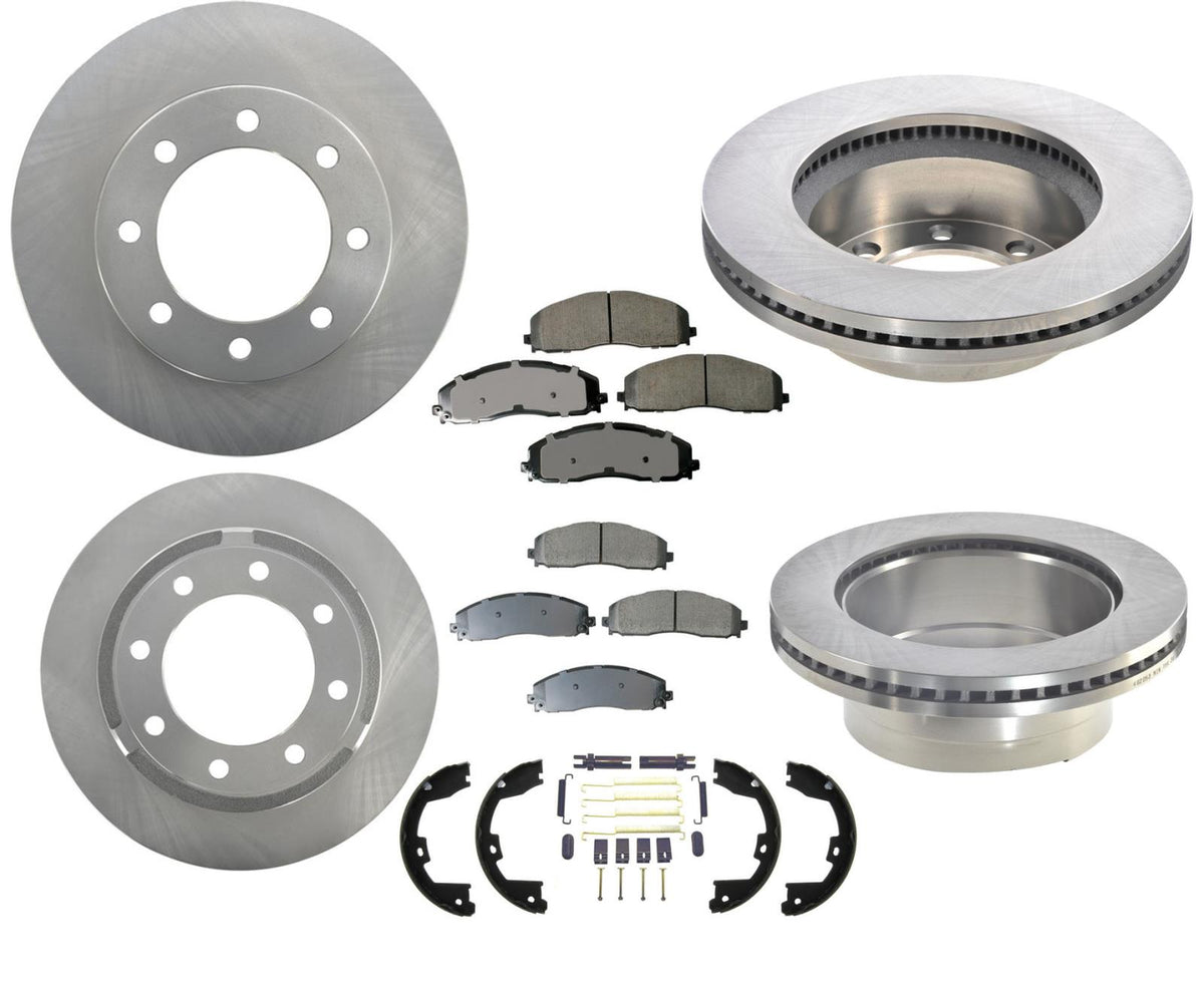 Juego de 8 pastillas de rotores de disco de freno para Ford F250 Super Duty 4 ruedas motrices 13-21 - Photo 1