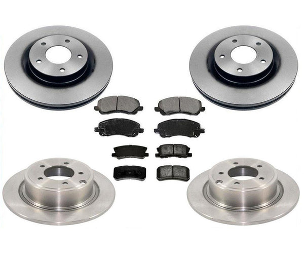 Pastillas de freno de rotores de freno delantero y trasero para Mitsubishi Outlander Sport 11-12