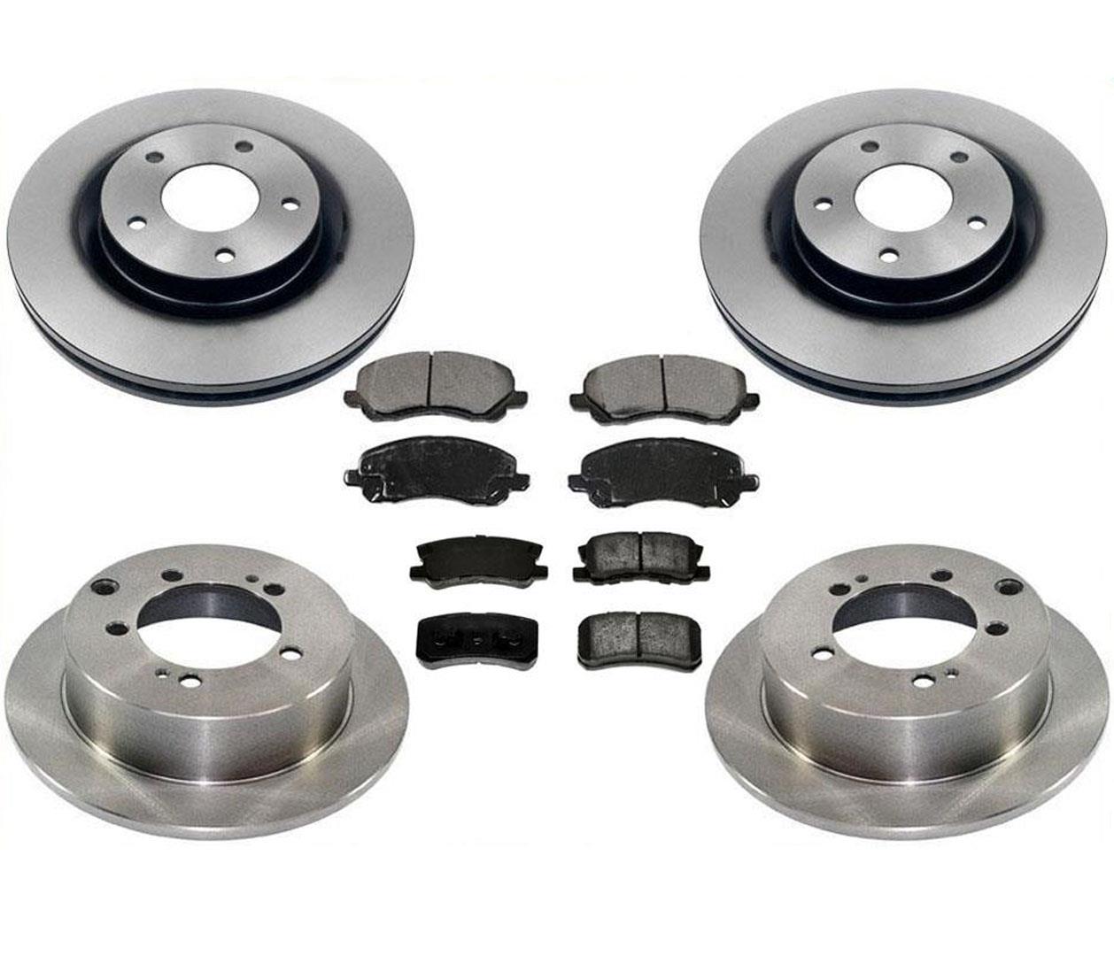 Front Rear Disc Rotors & Brake Pads For Mitsubishi Outlander 09-12 7 Passengers