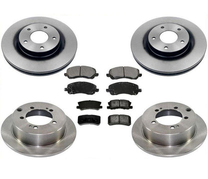 Front Rear Disc Rotors & Brake Pads For Mitsubishi Outlander 09-12 7 Passengers