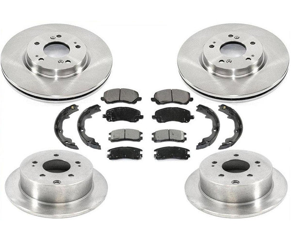 Front Rr Brake Disc Rotors & Ceramic Pads 7P for Mitsubishi Eclipse 2.4L 06-12