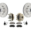 WHEEL BEARING HUBS W DISC ROTORS PADS BALL JOINTS Fits 07-12 Eclipse