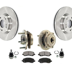 WHEEL BEARING HUBS W DISC ROTORS PADS BALL JOINTS Fits 07-12 Eclipse