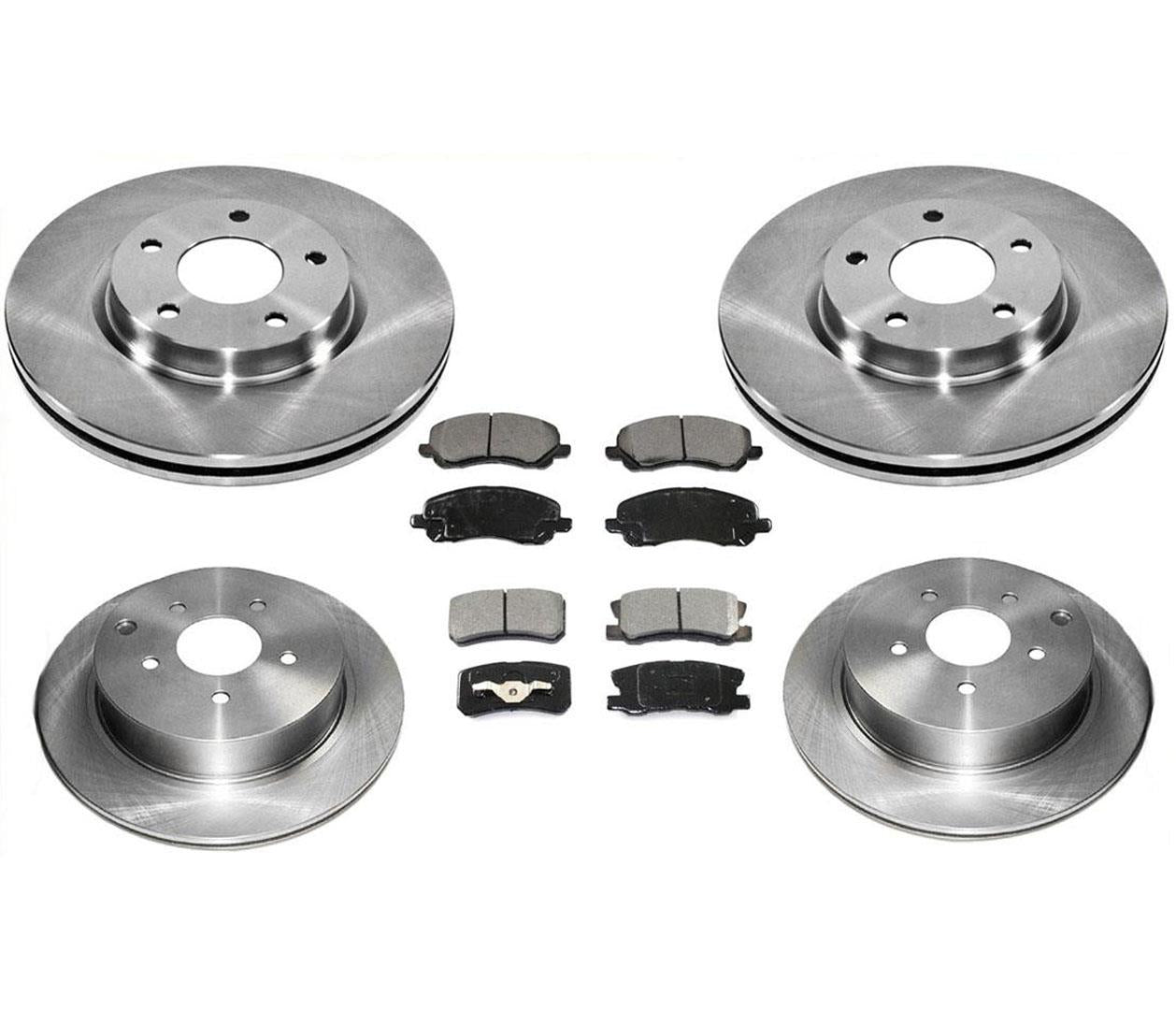 Fits 07-16 Jeep Compass With 302MM Rear Rotors Front & Rear Disc Brake Rotor