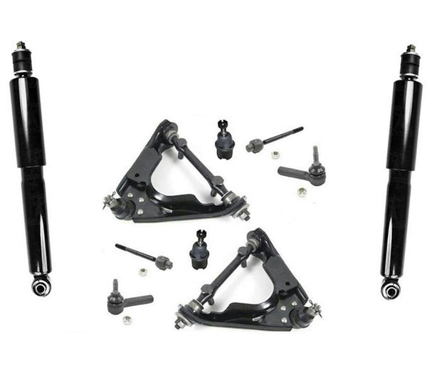 For 00-04 4 Wheel Drive Dakota Upper Control Arms Low Ball Jnts Tie Rods Shocks
