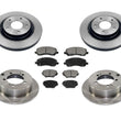 Fits For 11-12 Outlander Sport RVR Frt & Rr Brakes Disc Rotors Ceramic Pads 6pc