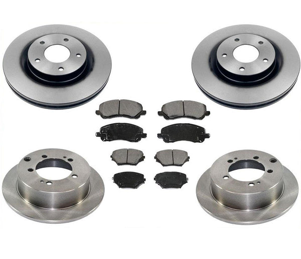 Fits For 11-12 Outlander Sport RVR Frt & Rr Brakes Disc Rotors Ceramic Pads 6pc