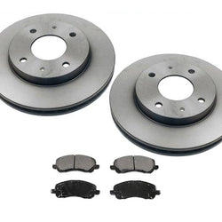 For 2004 Mitsubishi Lancer Sportback 4 Lug Front Brake Rotors & Ceramic Pads