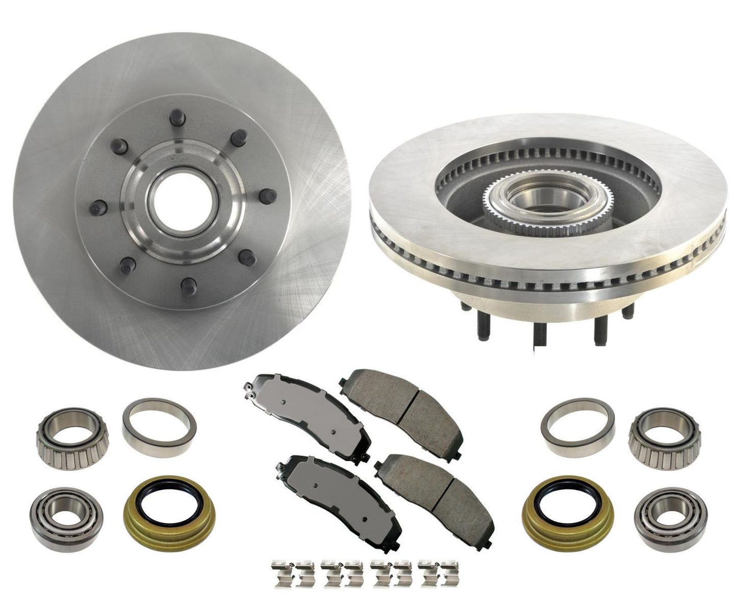 Front Disc Brake Rotor Pads For Rear Wheel Drive Only 13-20 Ford F250 Super Duty