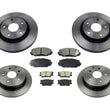 Fits 06-10 Rav 4 F&R Brake Rotors & Ceramic Pads 4 Cly Japan Built W/O 3Rd Row