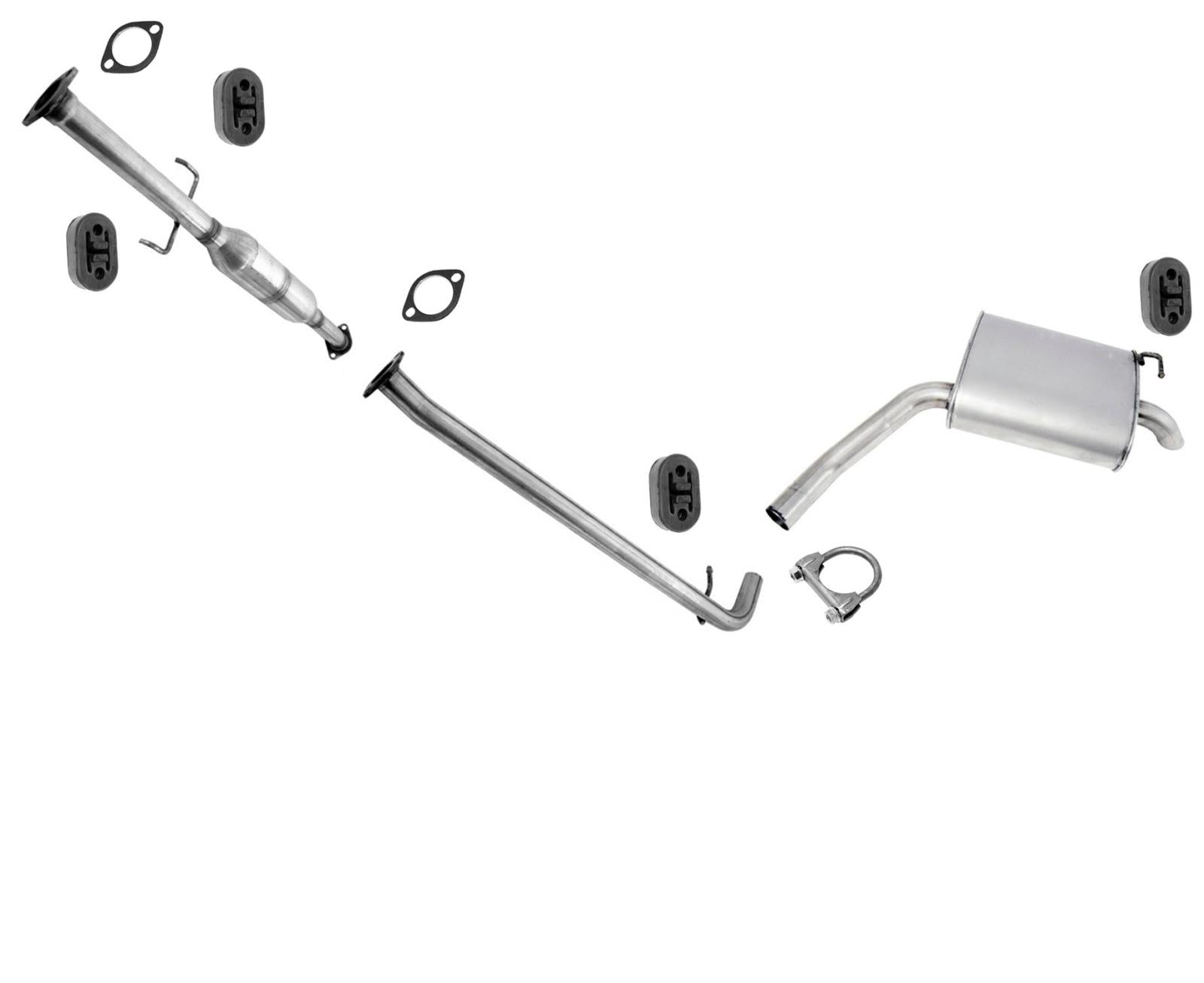 Exhaust System Pipe Resonator & Rear Muffler For 06-10 Hyundai Sonata 2.4L Eng.