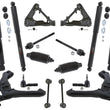 00-04 4 Wheel Drive Dakota Upper / Lower Control Arms Ball Joints Tie Rods 16Pcs