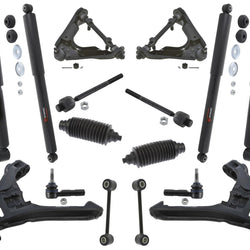 00-04 4 Wheel Drive Dakota Upper / Lower Control Arms Ball Joints Tie Rods 16Pcs